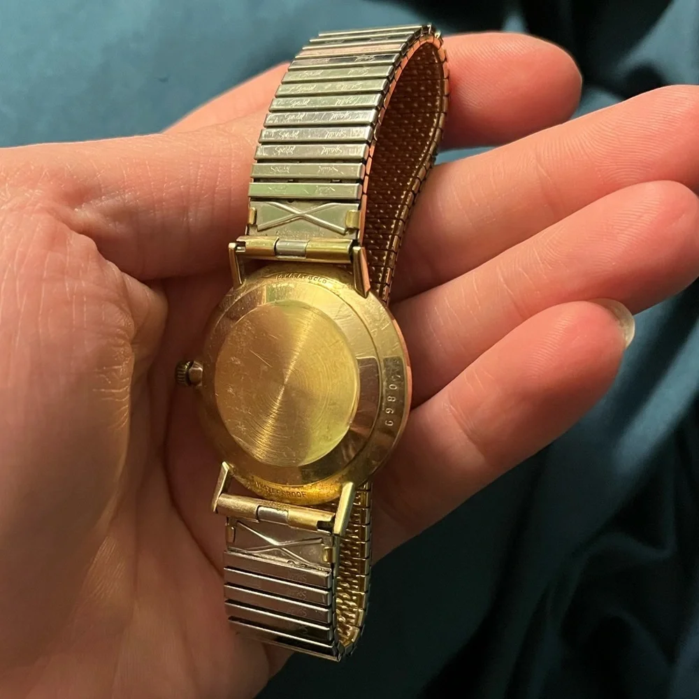 Vintage 14K Gold Lucien Piccard Seashark Men’s Automatique Wind-Up Watch - Picture 5 of 7